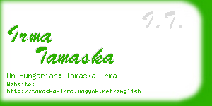 irma tamaska business card
